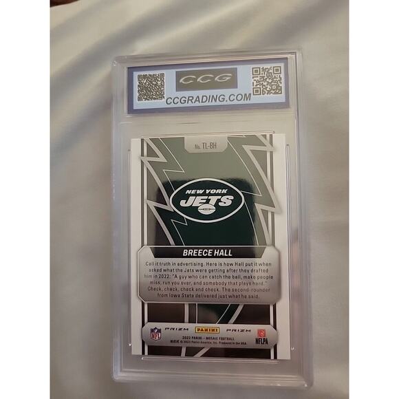 Breece Hall 2023 Panini Mosaic #TL-BH - Thunder Lane - Prizm -NY Jets CCG 10 GEM - Picture 4 of 6